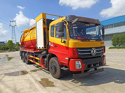 国六东风锦程后八轮清洗吸污车