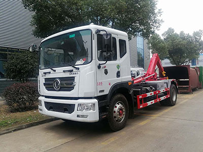 国六东风D9勾臂式垃圾车10-12方